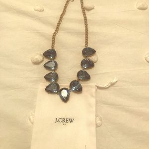 J.Crew statement necklace with crystal blue stones